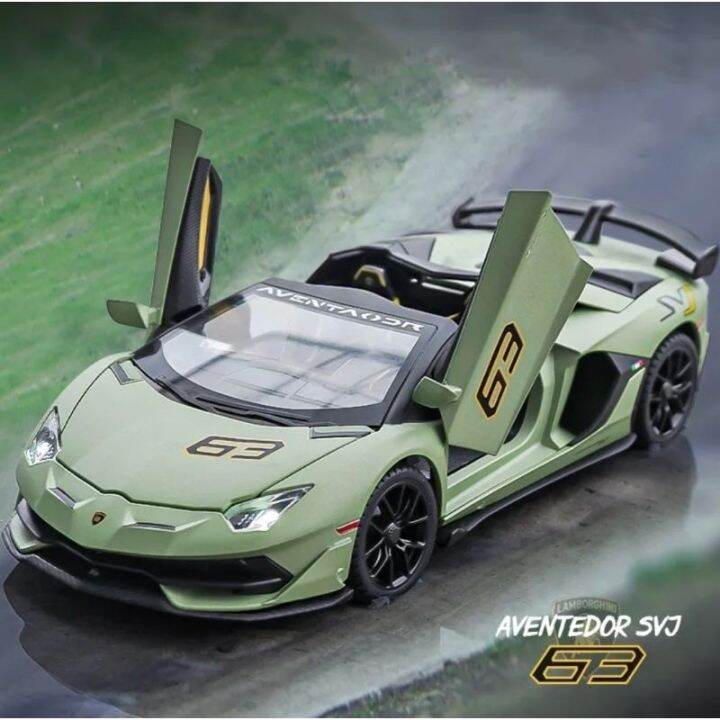 Diecast Mobil Lamborghini Aventador SVJ 63 Miniatur Die-cast Mobil Skala 1:88